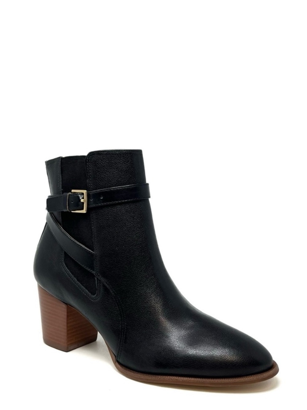NEW Jack Rogers Taylor Bootie Black Leather Block Heel Size 10 Chelsea Boots